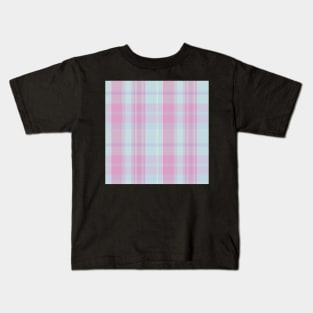 Pastel Aesthetic Conall 2 Hand Drawn Textured Plaid Pattern Kids T-Shirt